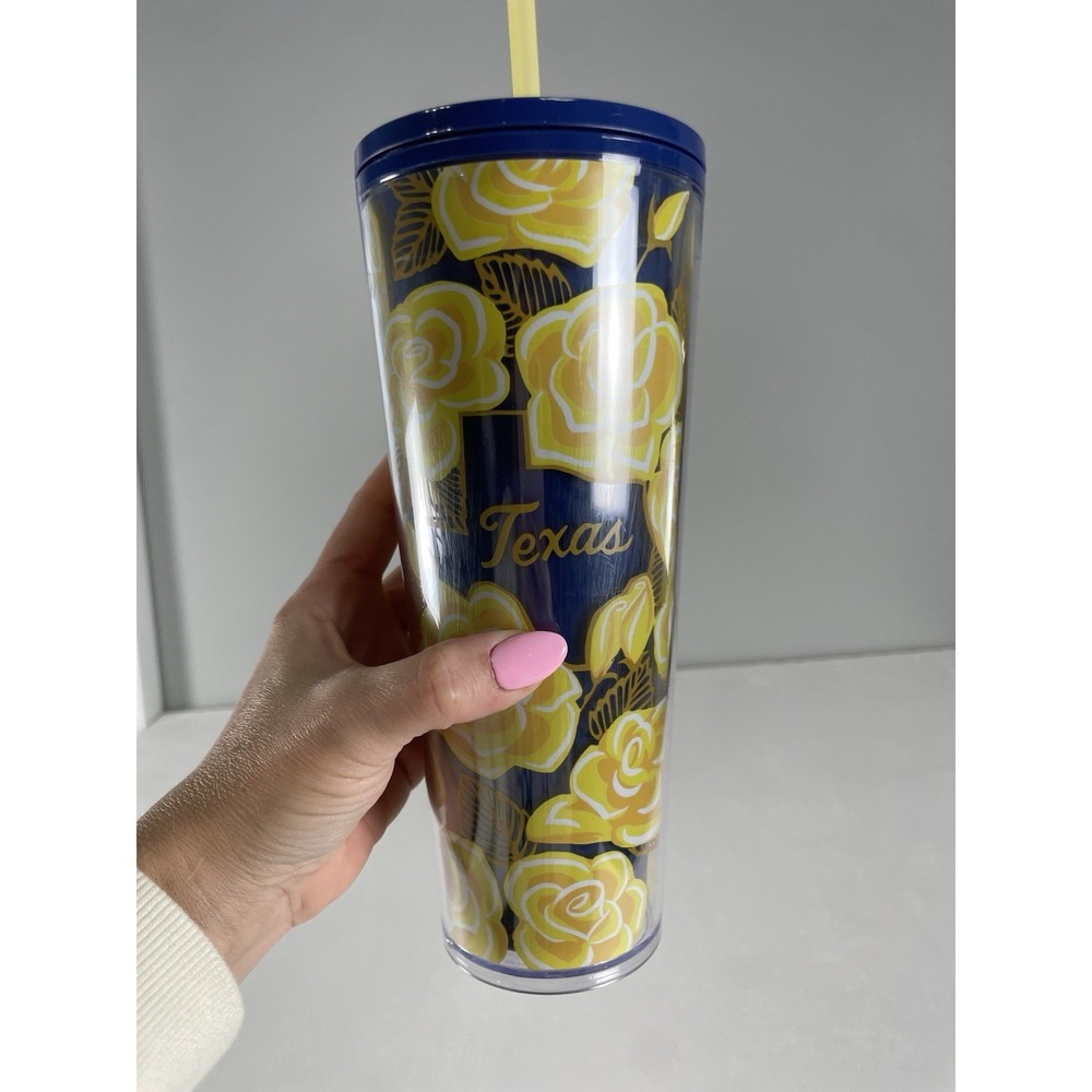 Starbucks Yellow Rose of TEXAS Tumbler Venti Cup 24oz  Series‎ Collector Cup